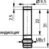 Габаритный чертеж ISN HSC0B-31P-2,5-LS402