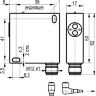 Габаритный чертеж OX IC41A-31N-1000-LES4-K