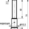 Габаритный чертеж ISN EC12B-31N-2,5-LS4