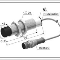 Емкостной датчик ВБЕ-М18-76УР-2122-ЗА