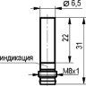 Габаритный чертеж ISB DSC0B-31N-1,5-LS402