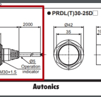 Индуктивный датчик PRDL30-15DN Autonics