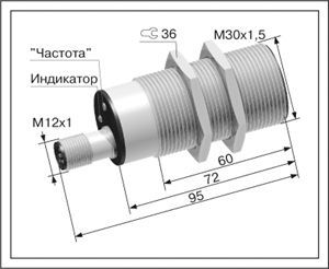 Датчик контроля скорости  ДКС-М30-70Р(с27)-1252-ЛА