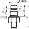 Габаритный чертеж ISB WC44S8-31N-3-S4-5