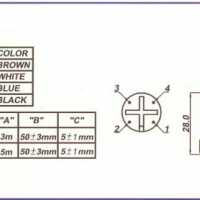 Роз'єм кутовий M12-L-3M (M124R-3M-L) 