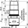 Габаритный чертеж CSN EC46S8-31P-8-LZS4-H-P1