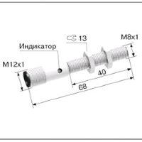 Индуктивный датчик ВБИ-М08-70Р-1121-З