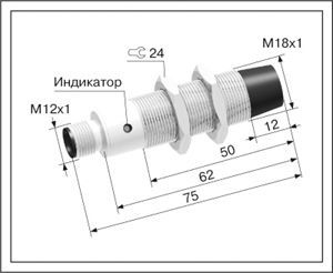Индуктивный датчик  ВБИ-М18-76Р-2113-З