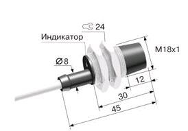 Индуктивный датчик ВБИ-М18-34С-2111-З