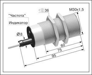 Датчик контроля скорости ДКС-М30-81С-1251-ЛА