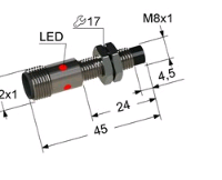Индуктивный датчик ВБИ-М08-45Р-2122-С.51(3мм)(Upg)