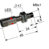 Индуктивный датчик ВБИ-М08-45Р-2122-С.51(3мм)(Upg)