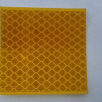 Катафот для оптики 55*55мм желтый квадрат