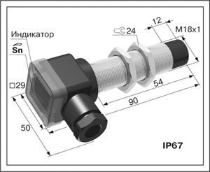 Емкостной датчик ВБЕ-М18-55К-2112-ЗА