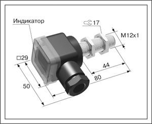 Индуктивный датчик ВБИ-М12-45К-1122-З