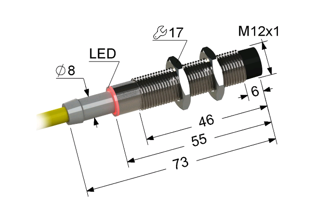 Индуктивный датчик ВБИ-М12-55С-2112-С.51(Upg)