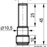 Габаритный чертеж ISB BC13B-1,5-N-S4