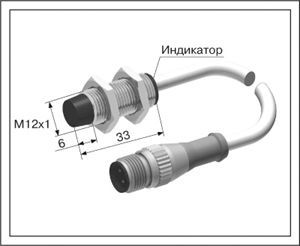 Индуктивный датчик ВБИ-М12-34УР-2111-З