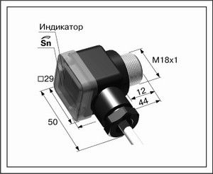 Оптический датчик ВБО-М18-15У-511(2)3-СА.0.51(2м)