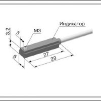 Магниточувствительные выключатели с герконом ВБМ-Ф29-3У-1131-М