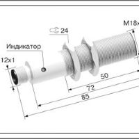 Индуктивный датчик ВБИ-М18-76Р(с27)-1251-Л