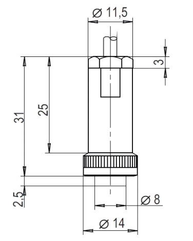Соединитель CS PC4-3-2 (розетка)
