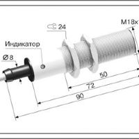 Индуктивный датчик ВБИ-М18-76С-1251-Л