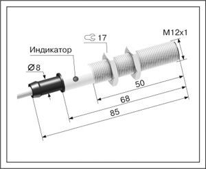 Индуктивный датчик ВБИ-М12-70С-1352-Л