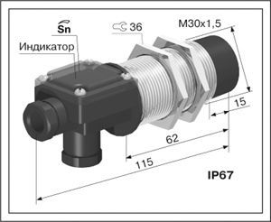 Емкостной датчик ВБЕ-М30-65Кт-2112-ЗА