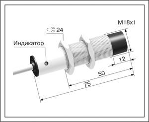 Индуктивный датчик ВБИ-М18-76У-2352-Л