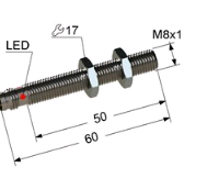Индуктивный датчик  ВБИ-М08-60Р(с3)-1122-С.51(2мм)(Upg)