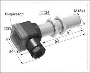 Индуктивный датчик с аналоговым выходом ДПА-М18-60К-1110-Н