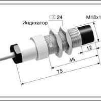 Индуктивный датчик ВБИ-М18-76С-2111-З.1(IP68)