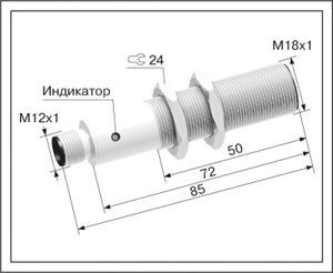 Индуктивный датчик ВБИ-М18-76Р(С27)-1351-Л