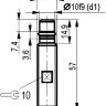 Габаритный чертеж ISB WC27S8-31P-1,5-S4-50