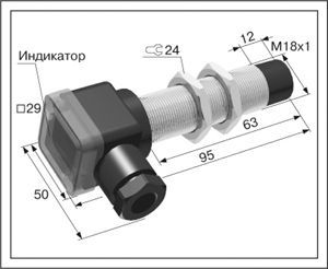 Индуктивный датчик ВБИ-М18-65К-2251-Л