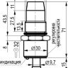 Габаритный чертеж CSN EF46B8-31N-8-LZ-P1