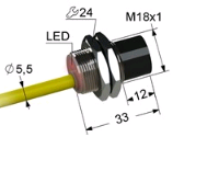 Индуктивный датчик ВБИ-М18-34У-2122-З(Upg)