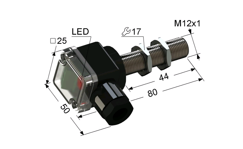 Индуктивный датчик ВБИ-М12-45К-1121-С.51(6мм)(Upg)