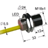 Индуктивный датчик ВБИ-М18-34У-2112-З(Upg)
