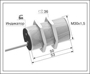 Емкостной датчик ВБЕ-М30-50У-1121-ЗА