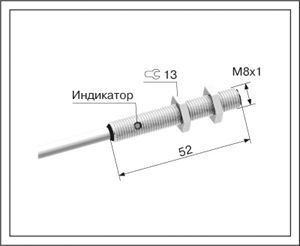 Индуктивный датчик ВБИ-М08-55У-1112-З(Upg)