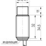 Габаритный чертеж ISN F4A-31N-8-LP-C