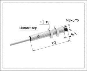 Индуктивный датчик ВБИ-М08-65У-2111-З