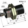 Индуктивный датчик ВБИ-М36-70Р(с27)-2351-Л