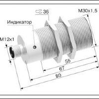 Индуктивный датчик ВБИ-М30-70Р(с27)-1251-Л