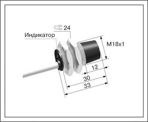 Индуктивный датчик ВБИ-М18-34У-2111-З