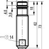 Габаритный чертеж ISB WC31A8-31N-1,5-S4-3,5