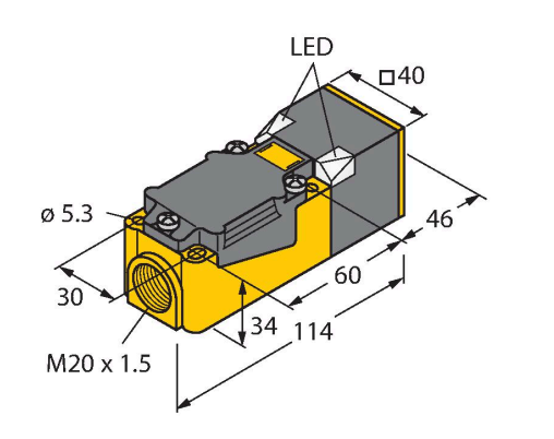 Індуктивний датчик Turk BI15-CP40-VP4X2 (аналог ВБИ-П40-120К-1113-З)