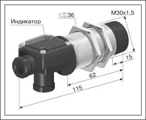 Индуктивный датчик ВБИ-М30-65Кт-2121-З
